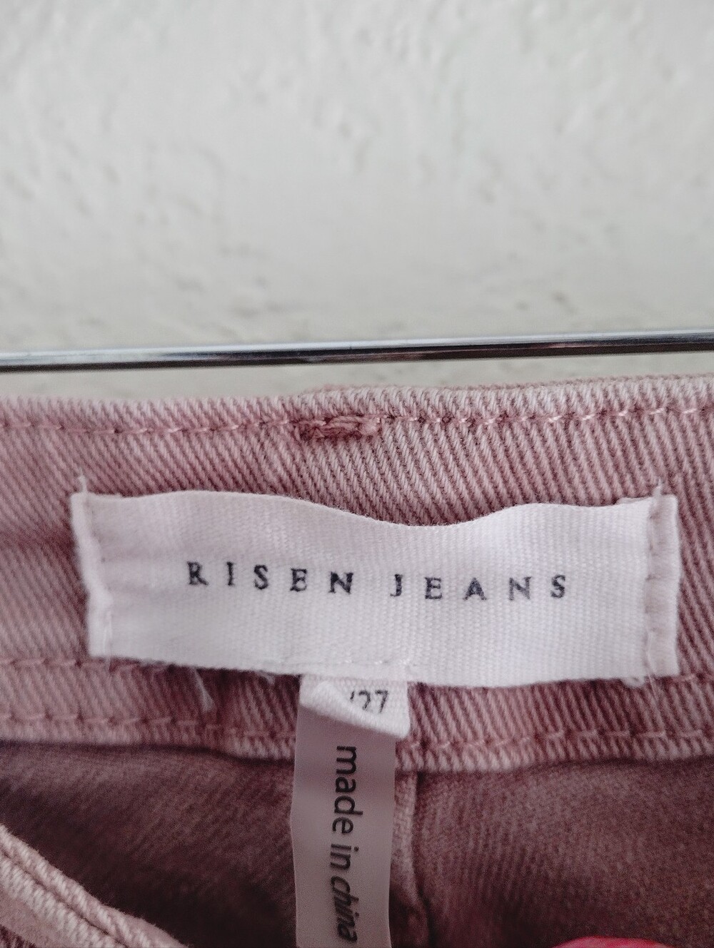 Risen Jeans High-Rise Wide-Leg Jeans in Dusty Rose - Picture 5 of 6